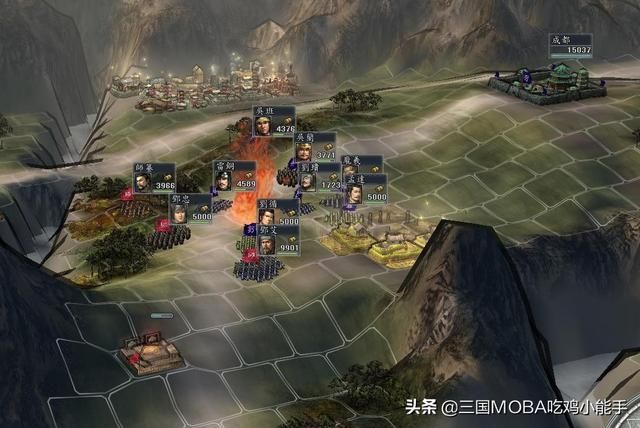 三国志11：不同方向的5个城市存在克制关系，防守难度各异