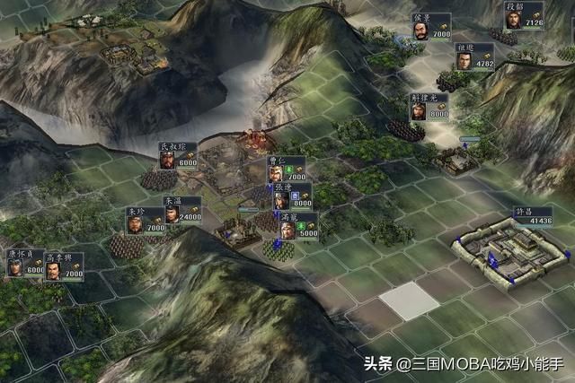 三国志11：不同方向的5个城市存在克制关系，防守难度各异