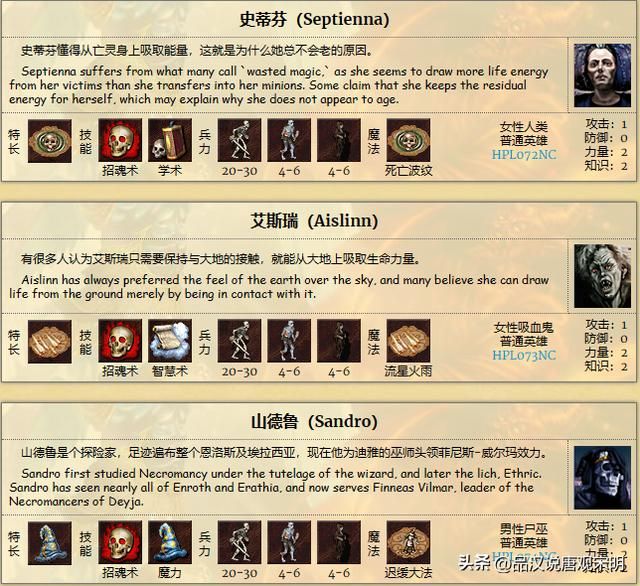 英雄无敌3：九种族的T0级牌面英雄数量揭秘