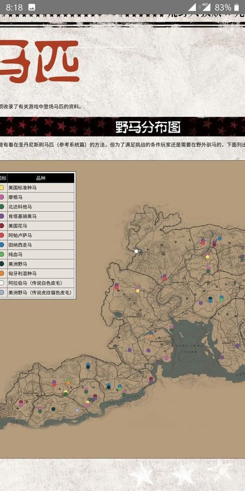 荒野大镖客2马匹位置图 稀有马刷点在哪