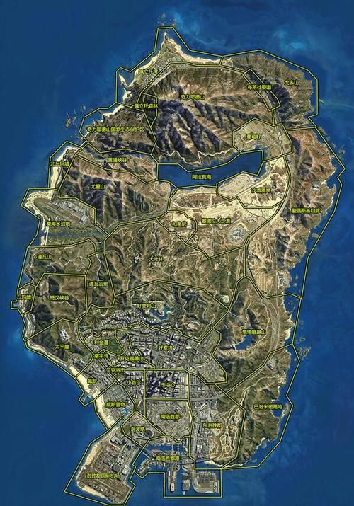 gta5完整地图 带地名带你领略洛圣都的风光