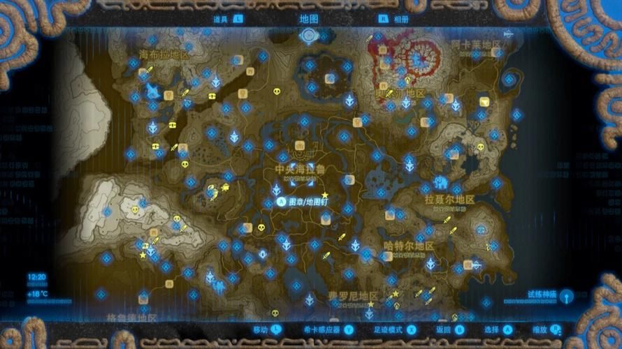 120神庙位置高清图 中文 这份高清地图帮你轻松解锁