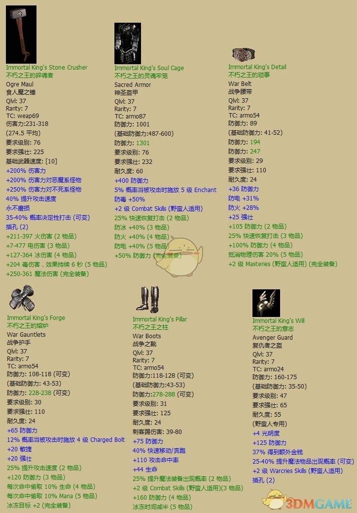 暗黑2最牛装备一览表哪些才是真正的神器