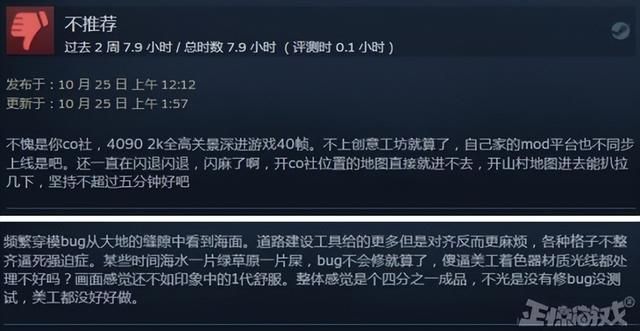 P社新作排行榜登顶，同时在线人数超10万，好评率却一半不到？