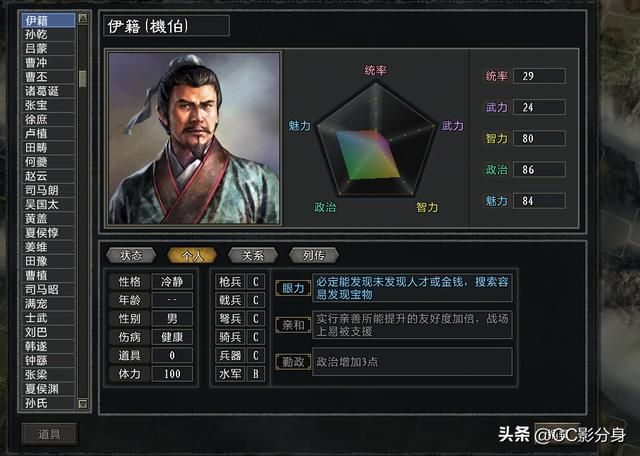 三国志11：分析这几个技能，挺厉害的样子？