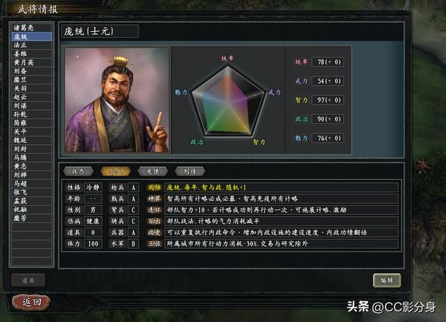 三国志11惊鸿：涅槃重生：庞统