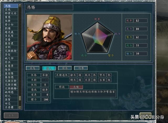 三国志1血色衣冠6.0sp4：与骑兵有关系的技能分析
