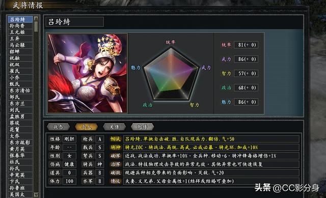 三国志11惊鸿：吕家女儿，没有无能之辈