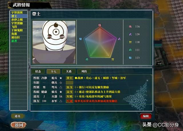 三国志11动漫剧本：晓组织实力一览
