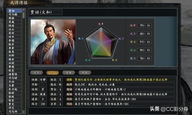 三国志11惊鸿：谋算天下，西凉文士之冠