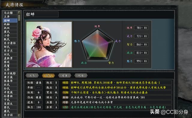 三国志11惊鸿：改变汉末局势的女子