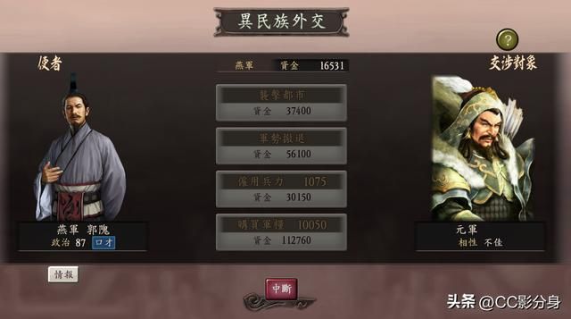 三国志12：东北异族：元综合实力盘点
