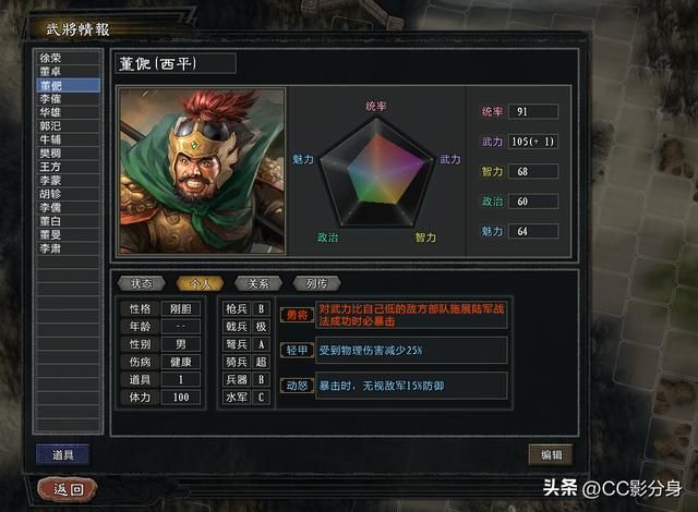 三国志11大浪淘沙5.0：西凉霸主董仲颖，岂是无能之辈