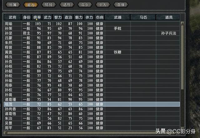 三国志11大浪淘沙5.0：吴国孙坚势力综合分析