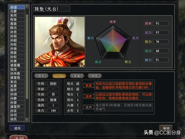 三国志11大浪淘沙5.0：吴国孙坚势力综合分析
