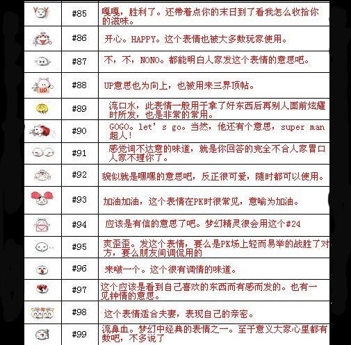 梦幻西游表情对应代码，梦幻西游表情包微信版