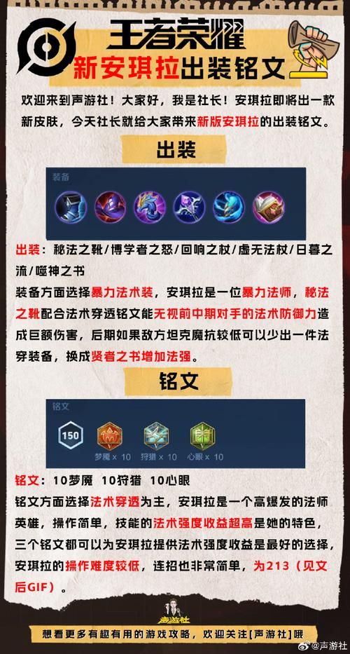 安琪拉出装最强输出铭文，安琪拉出装最强输出2024
