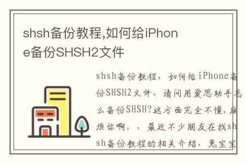 备份shsh2教程，备份shsh有什么用