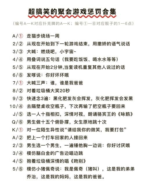 游戏惩罚措施搞笑大全，朋友聚会必备的整蛊秘籍！