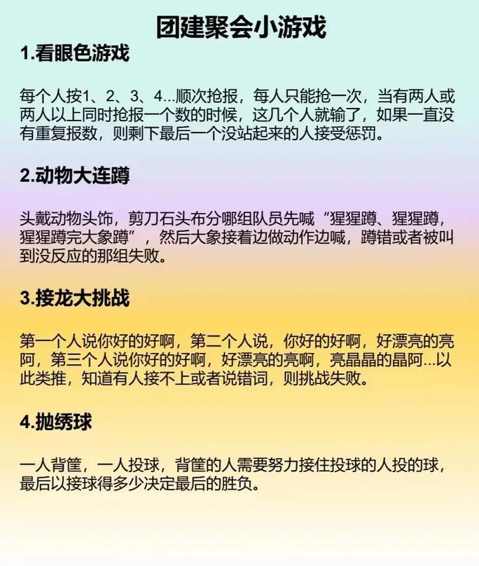 热门创意互动游戏盘点，让你聚会团建不冷场！