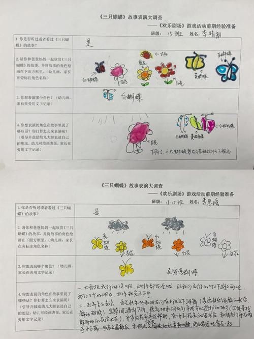 表演游戏三只蝴蝶反思：孩子们玩过后的真实感受！