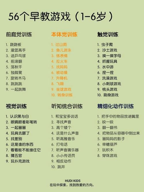 还在愁孩子玩啥？这份幼儿游戏目标清单请收好！
