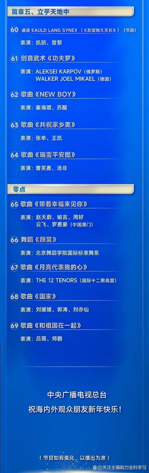2024跨年演唱会节目单抢先看精彩不容错过