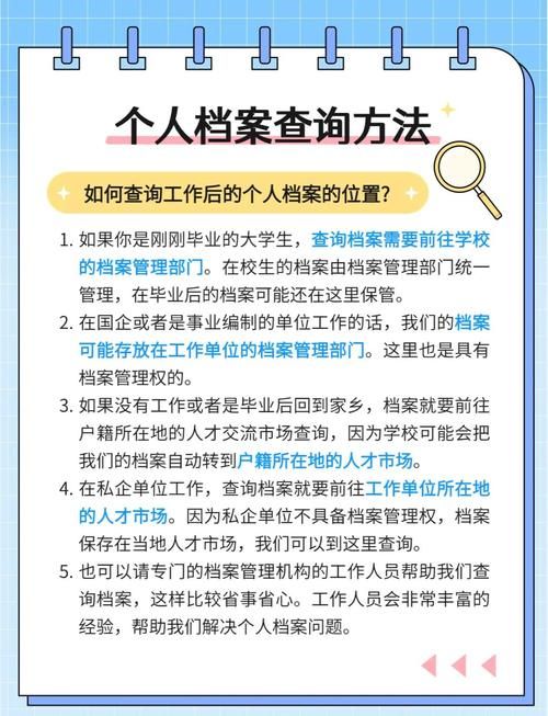个人档案查询方法 怎么查自己的档案在哪里