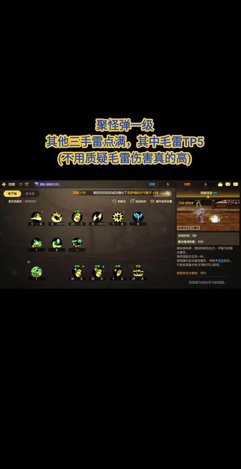 dnf弹药专家加点攻略 最新版本技能怎么点最厉害