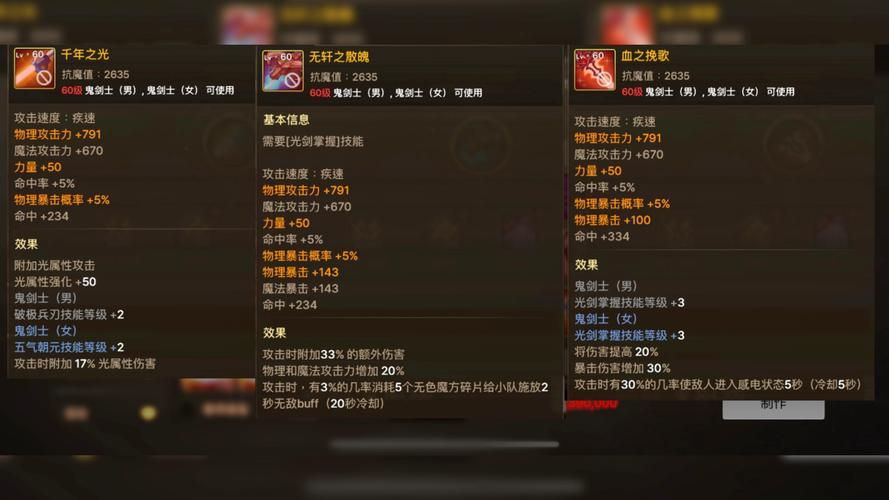 dnf手游装备图鉴大全 所有装备属性一览无余